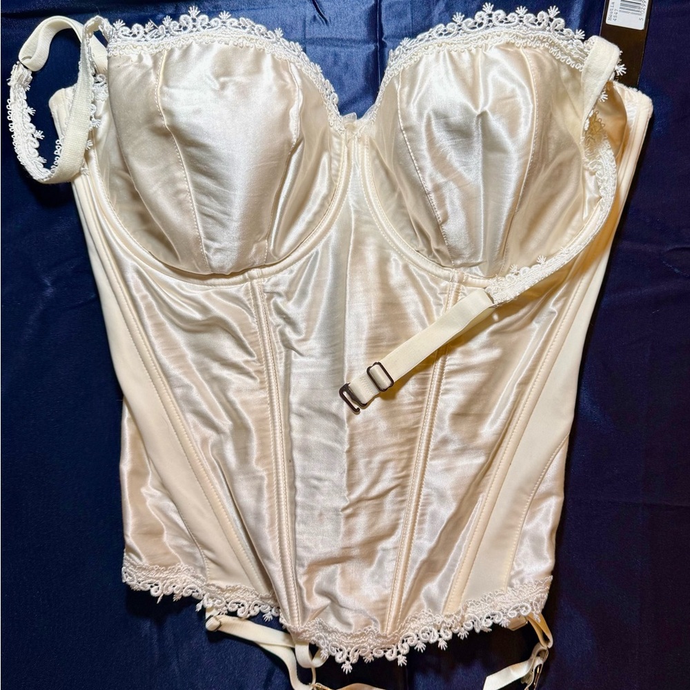 Panache Masquerade Hestia Basque (Corset/Bustier) Ivory Silk NWT